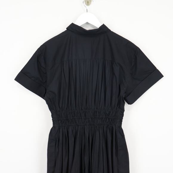 J.Crew Elena Midi Shirtdress Cotton Poplin Black Size 8 NWT - Picture 6 of 8